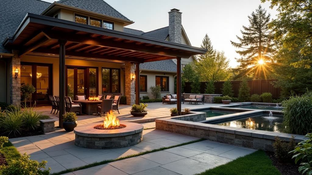 The Maplewood Retreat — Motorized Pergola, Outdoor Lighting